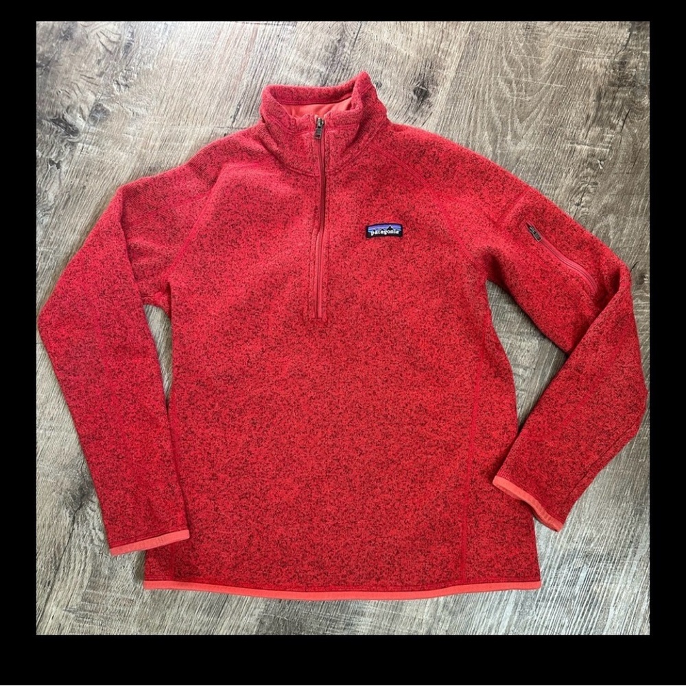 Patagonia Better Sweater 1/4 Zip Fleece Pullover – Red Outdoor Hiking Layer
